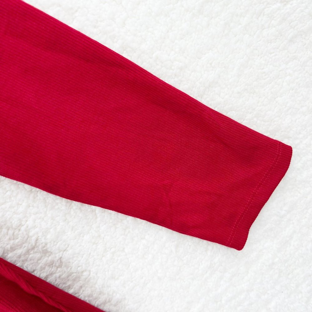 Zara Red Polo long sleeve Cotton T shirt Mini Dress Size L NEW - Picture 6 of 12